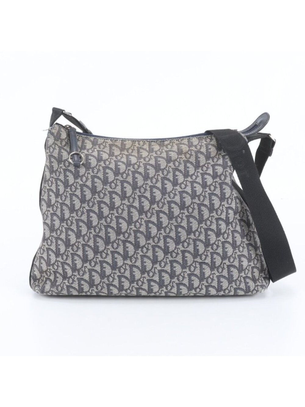 Dior Trotter Leather Shoulder Bag Crossbody Navy